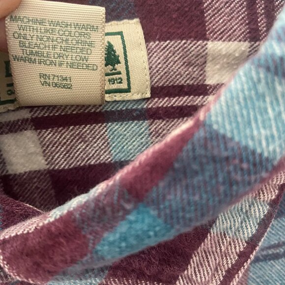 L.L. Bean Plaid Flannel Shirt Mens XL Traditional Fit Button Up Outdoor Camp - Picture 5 of 10